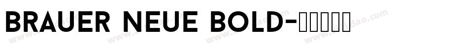 Brauer Neue Bold字体转换